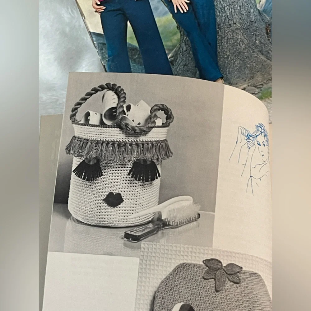 Three vintage magazines patterns for knitting and crochet